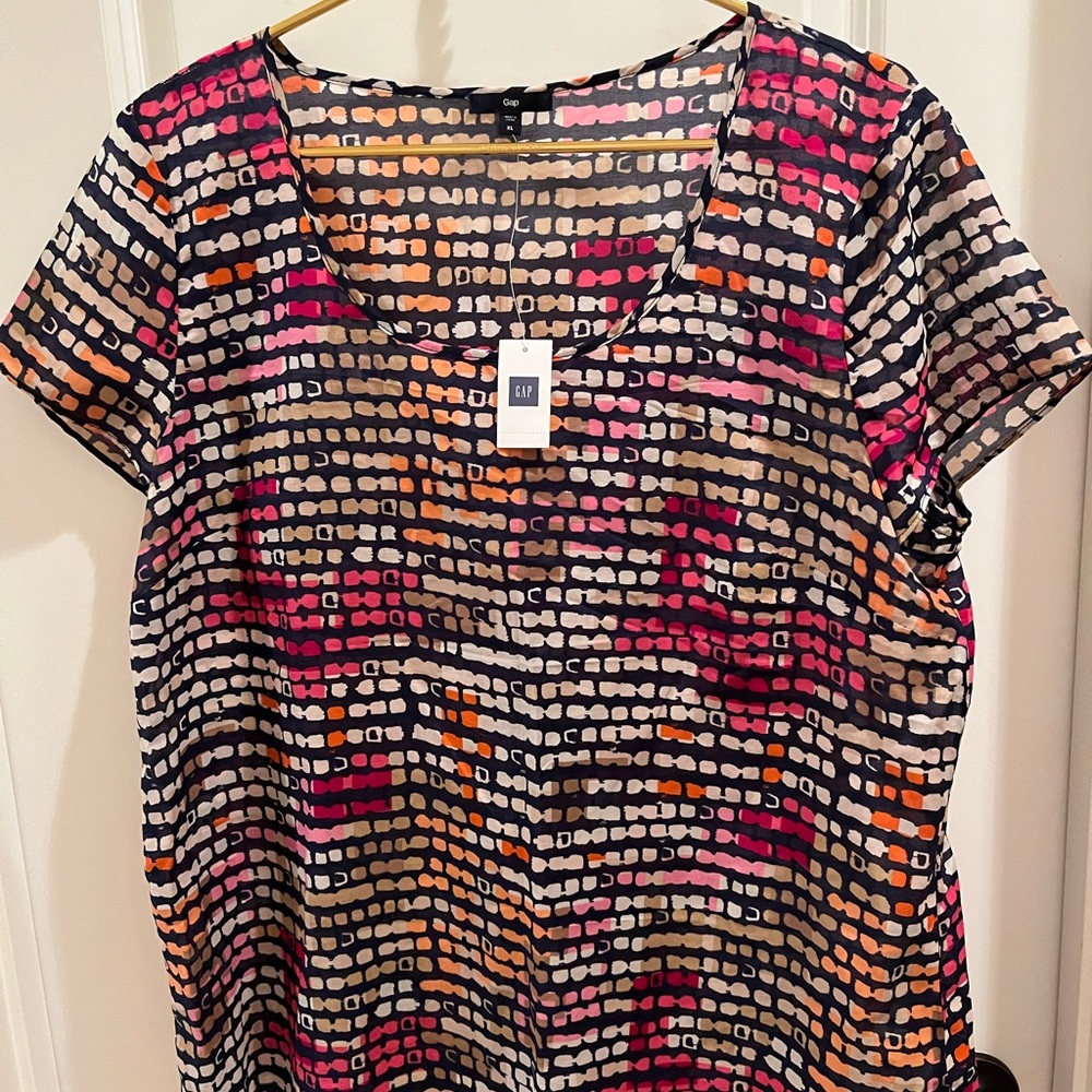 Gap silk blouse! Animal print! New with tags!